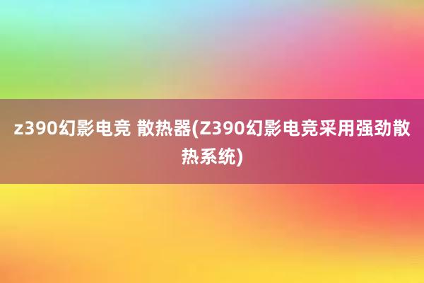   z390幻影电竞 散热器(Z390幻影电竞采用强劲散热系统)