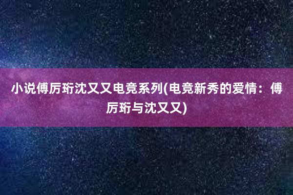   小说傅厉珩沈又又电竞系列(电竞新秀的爱情：傅厉珩与沈又又)