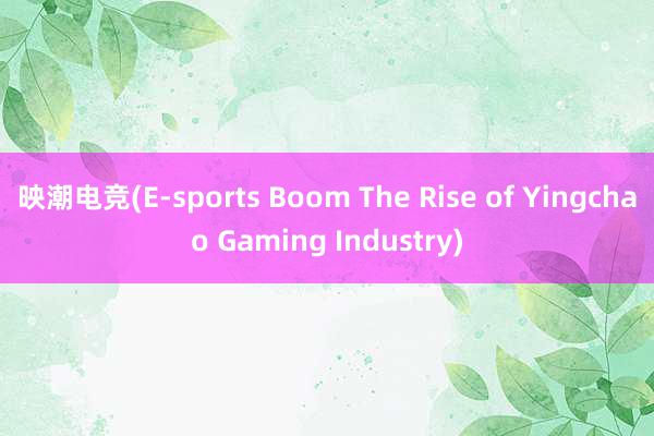   映潮电竞(E-sports Boom The Rise of Yingchao Gaming Industry)