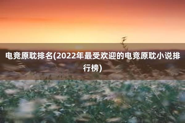 电竞原耽排名(2022年最受欢迎的电竞原耽小说排行榜)