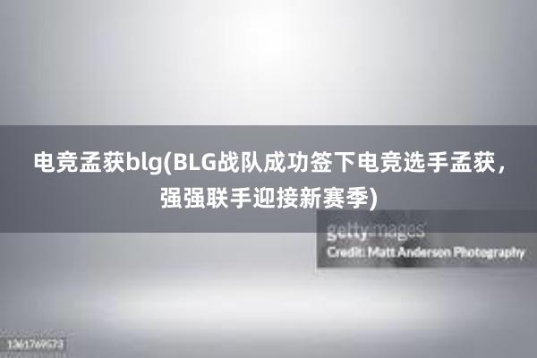   电竞孟获blg(BLG战队成功签下电竞选手孟获，强强联手迎接新赛季)