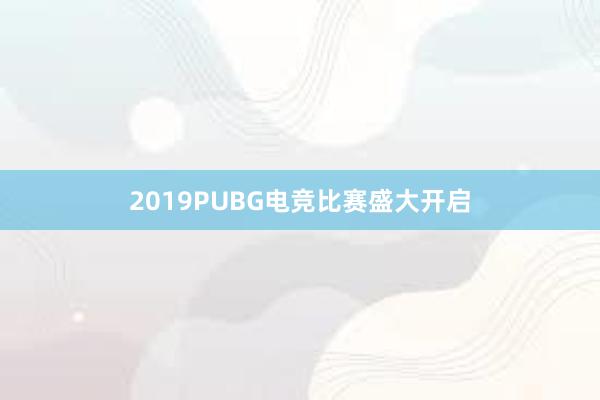 2019PUBG电竞比赛盛大开启