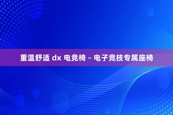   重温舒适 dx 电竞椅 - 电子竞技专属座椅