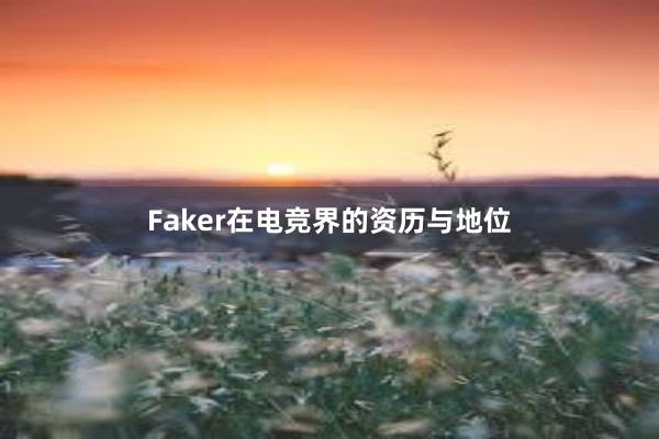   Faker在电竞界的资历与地位