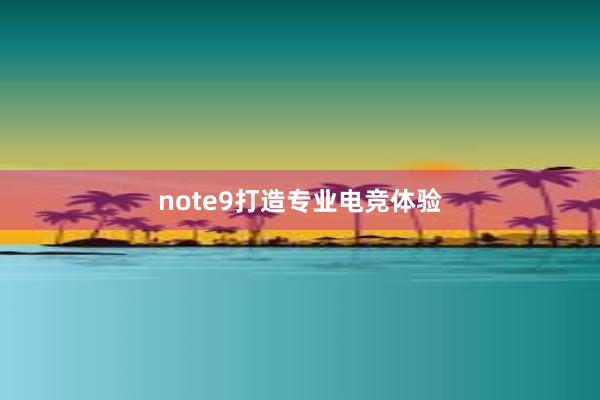   note9打造专业电竞体验