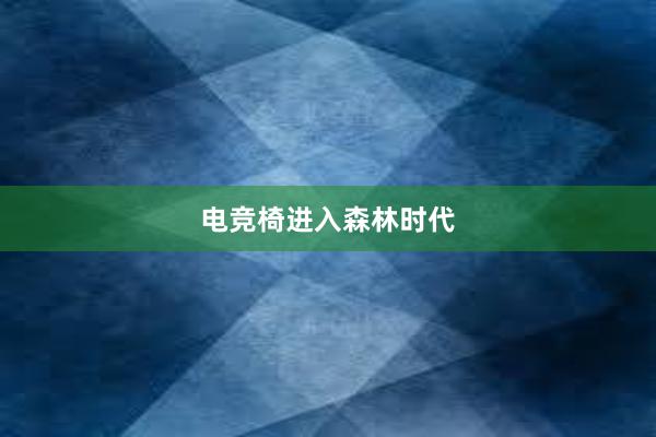   电竞椅进入森林时代