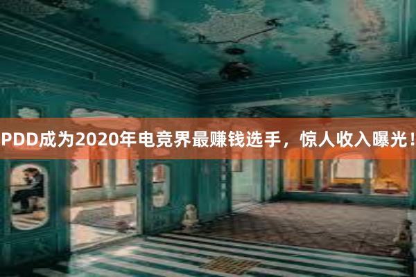   PDD成为2020年电竞界最赚钱选手，惊人收入曝光！