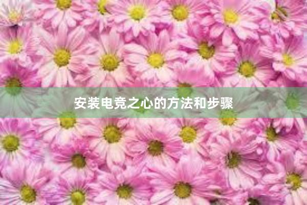   安装电竞之心的方法和步骤