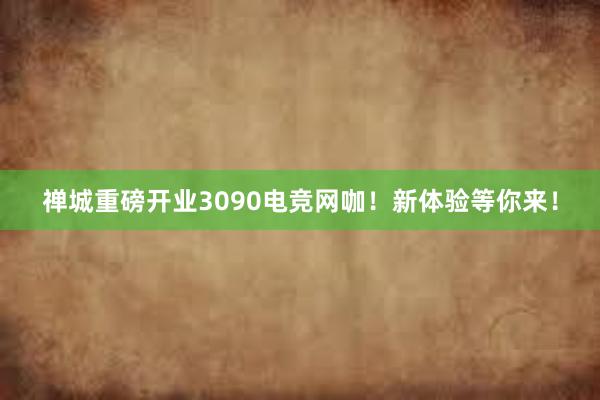 禅城重磅开业3090电竞网咖！新体验等你来！